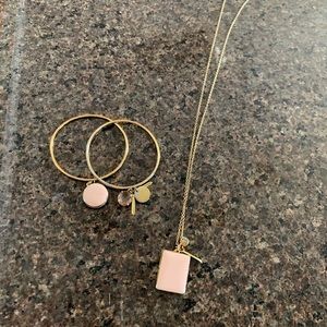 Loft long necklace and matching bracelets